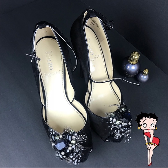 Vintage Enzo Angiolini Open Toe Heels - Picture 1 of 8